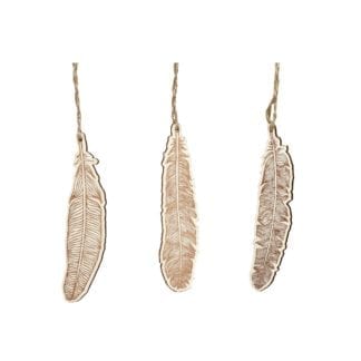 Plumes en bois (3pcs)