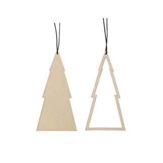 Déco Noël - Sapin en bois (2pcs)