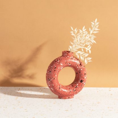 Vase rond - Terrazzo rose