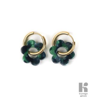 Boucles d'oreilles - Fleurette vert