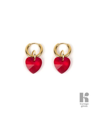 Boucles d'oreilles - Heart Attack rouge