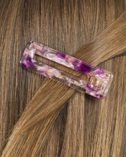 Barrette rectangle - Pink