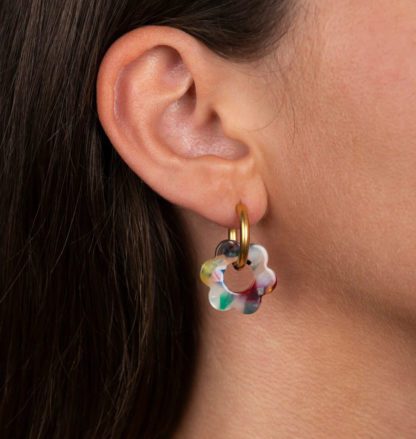 Boucles d'oreilles - Fleurette confettis