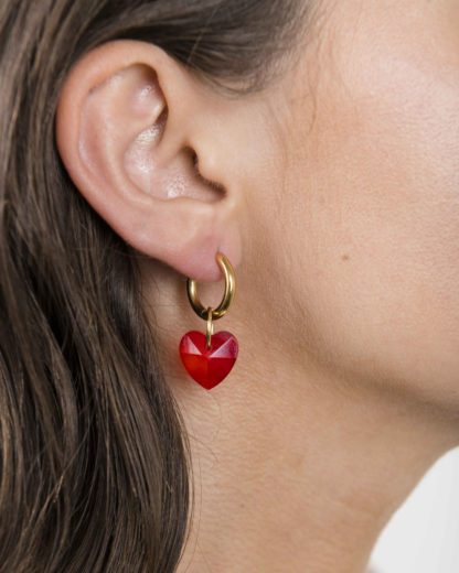 Boucles d'oreilles - Heart Attack rouge