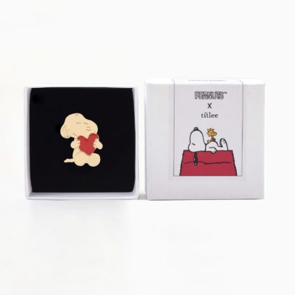 Pin's doré – Snoopy coeur