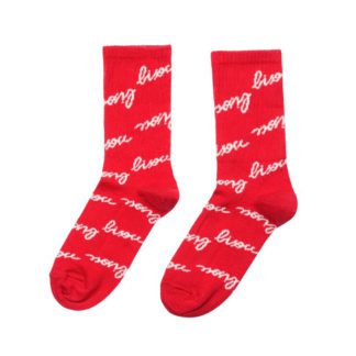 Chaussettes Bisou - Rouge allover