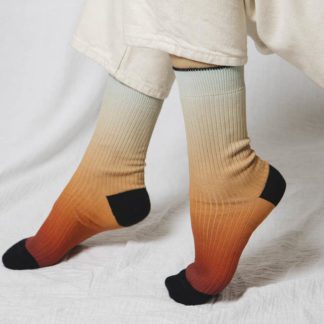 Chaussettes - Panorama Orange & Vert