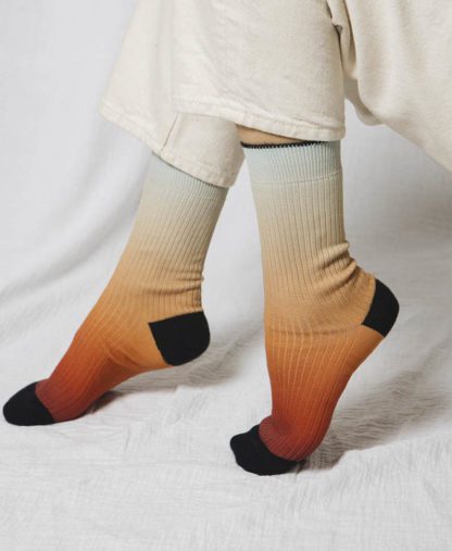 Chaussettes - Panorama Orange & Vert