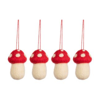 Déco à suspendre - Champignons (4pcs)