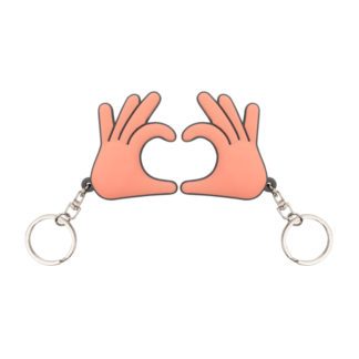 Porte-clés - Coeur avec les mains (2pcs)