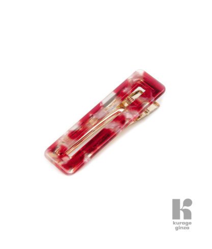 Barrette rectangle - Rouge